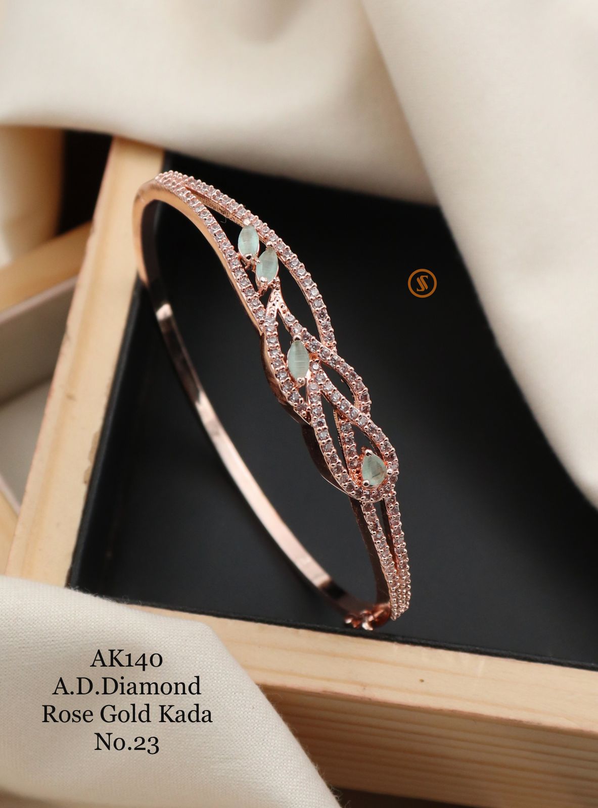 Ad Diamond 4 Rose Gold Kada Catalog
